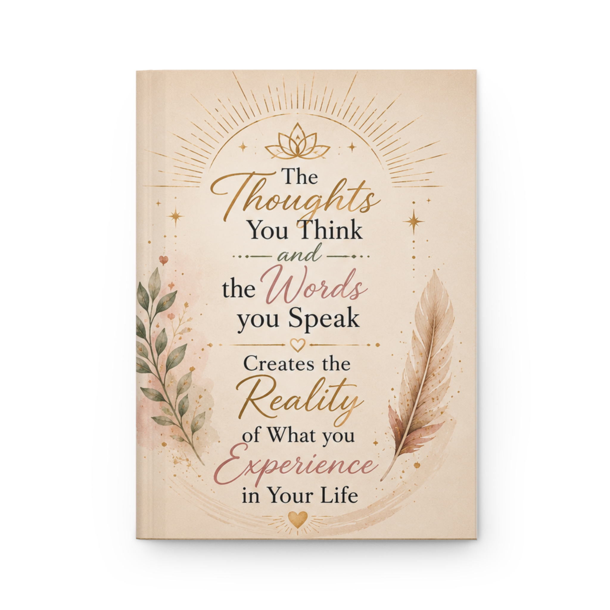 Inspirational Hardcover Journal — "The Thoughts You Think and the Words You Speak" Lined Notebook - Image 3