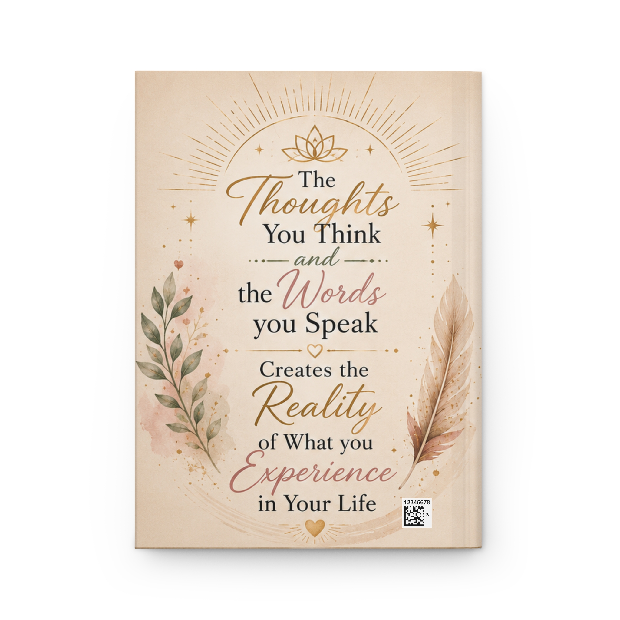 Inspirational Hardcover Journal — "The Thoughts You Think and the Words You Speak" Lined Notebook - Image 4
